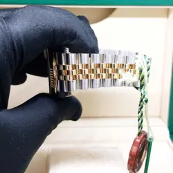 Rolex 36mm 18K Half Yellow Gold Onyx 6 & 9 Diamonds Dial Datejust REF: 116233