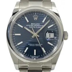 ROLEX DATEJUST 36 RANDOM SERIAL 126200 BRIGHT BLUE FLUTED MOTIF #OK341