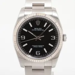 ROLEX OYSTER PERPETUAL 36 116034 SSWG SS AT BLACK DIAL 1 EXTRA LINK