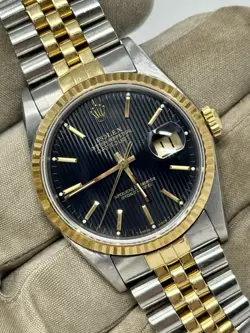 ROLEX DATEJUST 36MM 16233 MENS GOLD AND STEEL JUBILEE BRACELET WITH GOLD BEZEL
