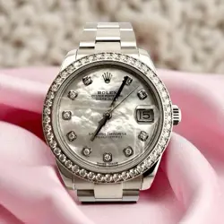 FANTASTIC CONDITION ROLEX DATEJUST MIDSIZE MOTHER OF PEARL DIAMOND DIAL  178384