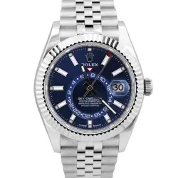 NEW 2025 PAPERS ROLEX SKY-DWELLER BLUE 42MM JUBILEE 18K STEEL WATCH 336934 BOX