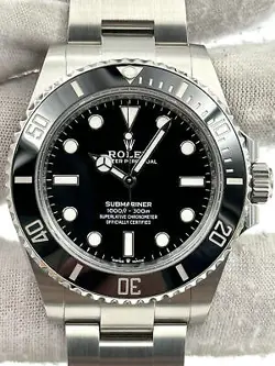ROLEX SUBMARINER NO DATE CERAMIC 41MM 124060 BOX & PAPERS 2022