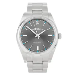 ROLEX OYSTER PERPETUAL 39 STAINLESS STEEL GRAY DIAL 39MM 114300 FULL SET