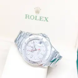 ROLEX 35MM PLATINUM DIAL YACHTMASTER REF: 168622 (2016)
