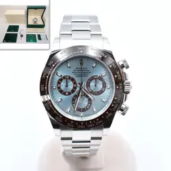 ROLEX DAYTONA 40MM PLATINUM ICE BLUE DIAL 116506 WATCH BOX PAPERS