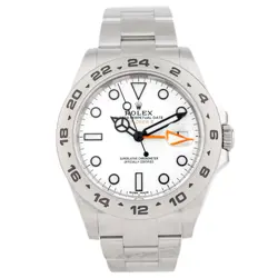 ROLEX EXPLORER II POLAR STAINLESS STEEL WHITE DIAL 42MM 216570 FULL SET