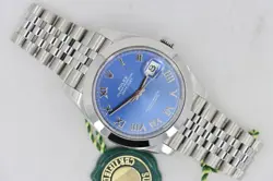 ROLEX DATEJUST 41 126300 BLUE AZZURRO ROMAN DIAL JUBILEE BAND BOX & PAPERS 2022