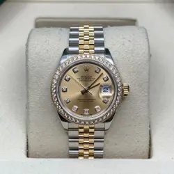 ROLEX LADY-DATEJUST NEW 2025 CHAMPAGNE DIAMOND DIAL TWO TONE YELLOW GOLD JUBILEE