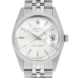 ROLEX OYSTER PERPETUAL DATE 15000 SILVER BAR 5 ROWS JUBILEE BRACELET L NUMBE...