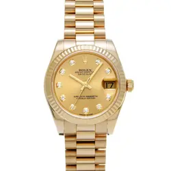 ROLEX DATEJUST 31 178278G CHAMPAGNE/DIAMOND WATCH 686499