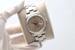 ROLEX OYSTER PERPETUAL DATE  34MM STEEL  SILVER DIAL 15200  MEN'S WATCH