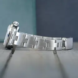 Rolex Datejust Ladies Stainless Steel Watch Blue Diamond Dia, Bezel Oyster Band