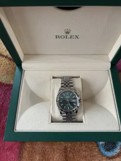 ROLEX DATEJUST 36MM 126234 GREEN DIAL JUBILEE FLUTED BEZEL COMPLETE 2024
