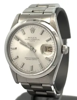 PRE-OWNED ROLEX OYSTER PERPETUAL DATE 34MM 1500 WATCH, S108407