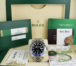 ROLEX - STAINLESS GMT MASTER II BATGIRL BOX & CARD 126710 BLNR - SANT BLANC