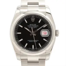 ROLEX DATEJUST 36 116200 SS SS AT BLACK DIAL 1 EXTRA LINK V NUMBER