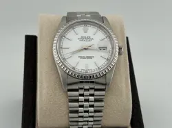 Rolex Datejust 16220 36mm White Dial Jubilee Band Stainless Steel
