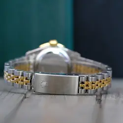 Rolex Datejust Two-Tone Watch Pink Diamond Dial 18K Yellow Gold & Steel Jubilee