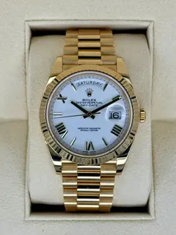 2019 ROLEX DAY-DATE 40MM 228238 PRESIDENTIAL 18KT YELLOW GOLD WHITE DIAL