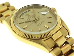 1959 Vintage Rolex Day-Date 6611B President 18k Yellow Gold Bracelet Big Logo!