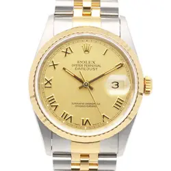 ROLEX DATEJUST WATCHES 16233 STAINLESS STEEL K18 YELLOW GOLD S NUMBER 1993 USED