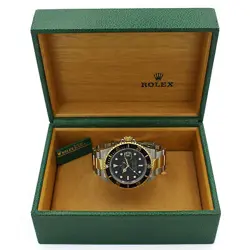 ROLEX OP SUBMARINER MENS TWO-TONE WATCH REF 16613 BLACK DIAL 40MM #W118158-1