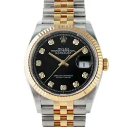 USED ROLEX DATEJUST 126233G BLACK AUTOMATIC CASE: 36.0MM MEN'S WATCH #101518