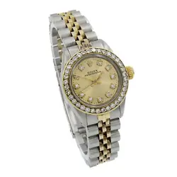 Ladies Rolex Oyster Perpetual Ref. 6718 Diamond Dial/ Bezel w/ Box #W105749-1
