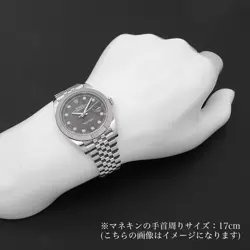 ROLEX Datejust 41 10P diamond 126334G Slate (Grey) 5-row Jubilee Bracelet Ra...