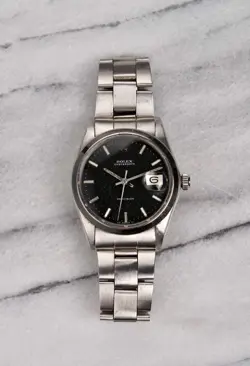 VINTAGE ROLEX OYSTERDATE PRECISION REF 6694 70S VINTAGE MANUAL WIND BLACK DIAL.