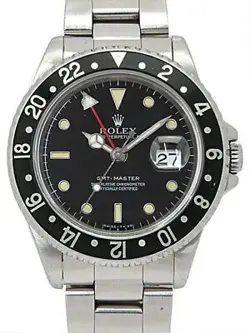 ROLEX GMT MASTER BLACK BEZEL 16700 E MEN'S AUTOMATIC #T046