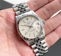 Rolex Datejust Ref.16014 Tapestry Dial 36mm SS WG Automatic Date 1984s Men's wat