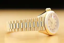 ROLEX LADIES PRESIDENT 69178 FACTORY RUBY STRING DIAMOND 18K YELLOW GOLD WATCH