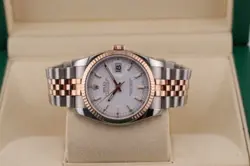 ROLEX DATEJUST 116231 ROSE GOLD AND SILVER JUBILEE BRACELET WITH ROSE GOLD BEZEL