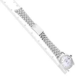 ROLEX DATEJUST STEEL WHITE GOLD MOP DIAMOND DIAL MENS WATCH 16234