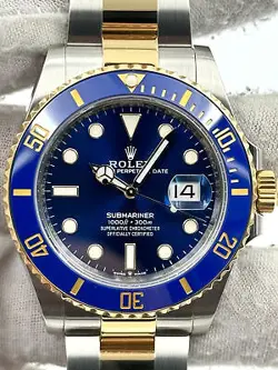 ROLEX SUBMARINER DATE 41MM BLUE DIAL TWO TONE 126613LB BOX & PAPERS 2021