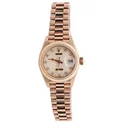ROLEX DATEJUST 26MM SILVER DIAL WATCH 69178 YG