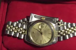 Tiffany mens just date rolex watch 36mm two tone