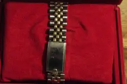 TIFFANY MENS JUST DATE ROLEX WATCH 36MM TWO TONE