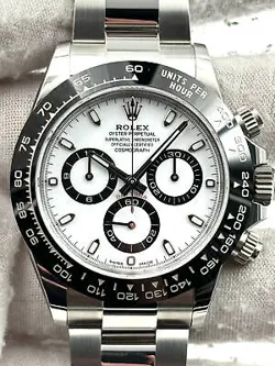 ROLEX COSMOGRAPH DAYTONA 40MM WHITE CERAMIC 116500LN BOX & PAPERS 2021