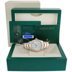 2021 NEW PAPERSS Rolex Sky-Dweller 326933 White Two Tone Gold White Dial Watch