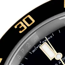 ROLEX SUBMARINER STEEL YELLOW GOLD BLACK DIAL MENS WATCH 116613 BOX CARD