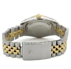 Rolex OP Datejust Mens Two-Tone Watch Ref 16013 Silver Dial 36mm #W124193-1