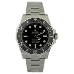 ROLEX SUBMARINER NO-DATE 41MM BLACK DIAL WATCH 124060