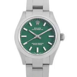 ROLEX OYSTER PERPETUAL 31 277200 GREEN RANDOM NUMBER SECOND HAND WOMEN