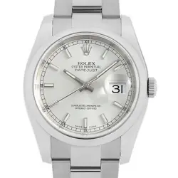 ROLEX DATEJUST 116200 SILVER BAR RANDOM NUMBER SECOND HAND MENS