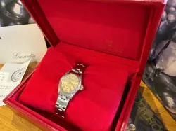 ROLEX OYSTER PERPETUAL LADIES WATCH_GOLD DIAL & DIAMOND MARKERS_SERVICED