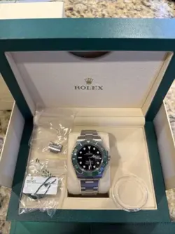 ROLEX SUBMARINER 126610LV SILVER OYSTER BRACELET WITH GREEN BEZEL FULL SET B&P .