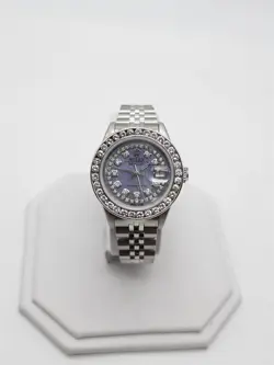 $13K Tiffany & Co ROLEX DATEJUST SS 18k White Gold Diamond Ladies Watch 69174